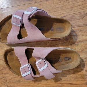 Pink Suede Birkenstock Arizona sandals size 36EU